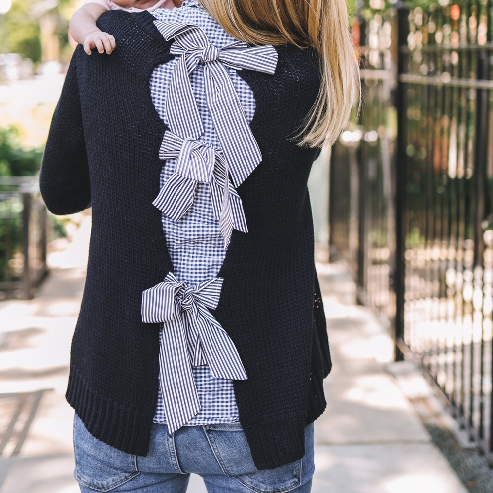 ISO Tuckernuck Bow Sweater Navy blue size M or L!!